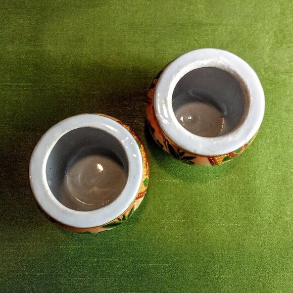 Vintage Japanese Moriage Gold-Rimmed Ceramic Vases - Picture 3 of 7